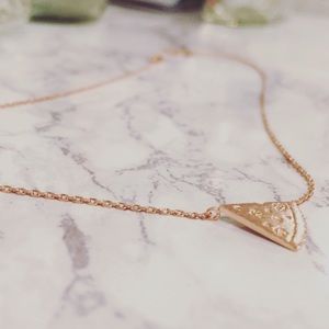 Rose Gold Pizza Necklace